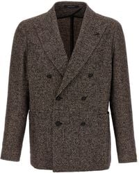 Tagliatore - Double-Breasted Tailored Blazer - Lyst