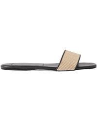 Loulou de Saison - Trimmed Raffia Slides - Lyst