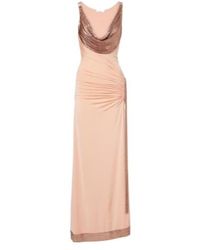 Rabanne - Chainmail Satin Gathered Gown - Lyst