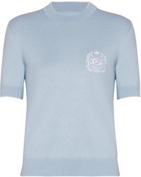 Balmain - Emblème-Embroidered Knit Top - Lyst