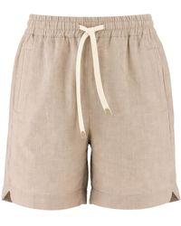 Eleventy - Drawstring Elastic-Waist Shorts - Lyst