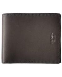 Prada - Antiqued Leather Wallet - Lyst