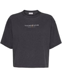 Brunello Cucinelli - Light Jersey Cropped T-Shirt - Lyst
