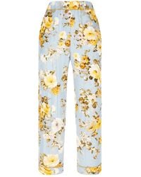 Jucca - Floral Straight-Leg Pants - Lyst