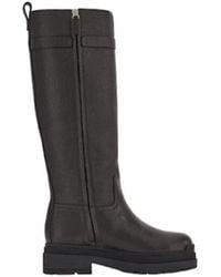Ferragamo - Ferragamo Vara-Chain Knee-Length Boots - Lyst