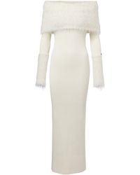 Jean Paul Gaultier - Ribbed-Knit Faux Fur-Trimmed Maxi Dress - Lyst
