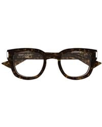 Saint Laurent - Eyewear Oval Frame Glasses - Lyst
