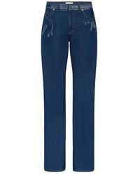 Jean Paul Gaultier - Straight-Leg Printed Jeans - Lyst