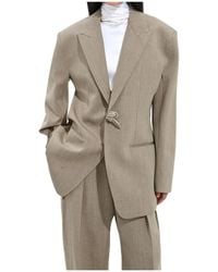 Bottega Veneta - Wool And Linen Melange Jacket - Lyst