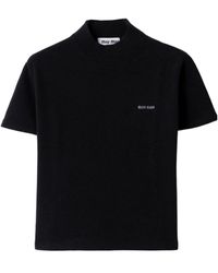 Miu Miu - Logo-Intarsia Short-Sleeved Jumper - Lyst