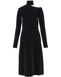 Ferragamo - Ferragamo Cut-Out Detailed Midi Dress - Lyst