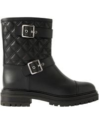 Aquazzura - Buckled Quilted Leather Ankle Boots - Lyst
