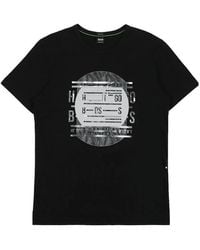 BOSS - Round-Necked Logo T-Shirt - Lyst
