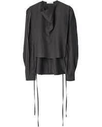 Lemaire - Tie Fastened Layered Blouse - Lyst