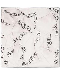 McQueen - Logo Printed Scarf - Lyst