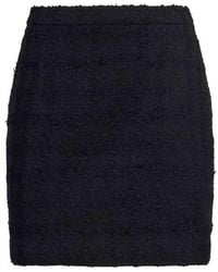 Alessandra Rich - Check Tweed Bouclé Mini Skirt - Lyst
