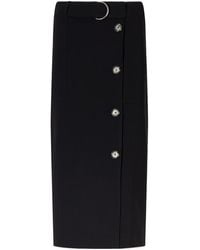 Proenza Schouler - Carine Belted Midi Skirt - Lyst