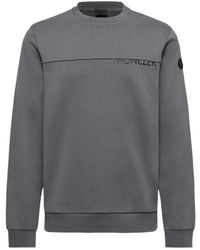 Moncler - Logo Cotton Sweatshirt - Lyst