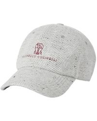 Brunello Cucinelli - Chevron Embroidered Baseball Cap - Lyst