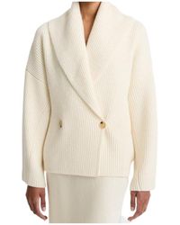 Vince - Ribbed Shawl-Collar Knitted Jacket - Lyst