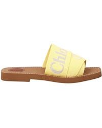 Chloé - Chloé Woody Flat Mules - Lyst