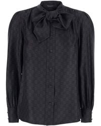 Gucci - Printed Long-Sleeve Twill Shirt - Lyst
