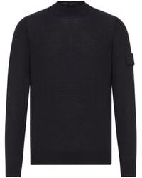 Stone Island - Compass Patch Crewneck Jumper - Lyst
