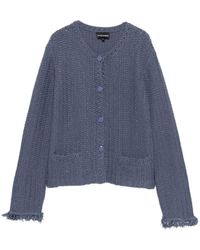 Emporio Armani - Cotton Blend Blazer Jacket - Lyst