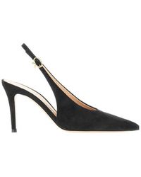Gianvito Rossi - Robbie Pointed Toe Slingback Pumps - Lyst