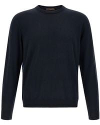 Zanone - Giro Crew Neck Knitted Sweater - Lyst