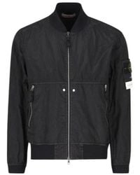 Stone Island - Logo-Patch Zipped Jacket - Lyst