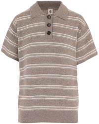 THE GARMENT - Striped Knitted Polo Top - Lyst