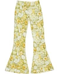 Acne Studios - Abstract-Print Flared Trousers - Lyst