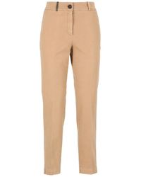 Peserico - Buttoned Straight-Leg Trousers - Lyst