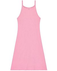Courreges - Courrèges Ribbed A-Line Knitted Dress - Lyst