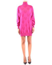 Moschino - Teddy Bear Knitted Mini Dress - Lyst
