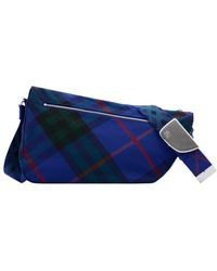 Burberry - Shield Tartan-Check Shoulder Bag - Lyst