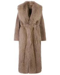 Blancha - Long-Sleeved Fur Coat - Lyst