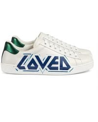 Gucci - Ace Sneaker With Loved Print - Lyst