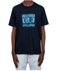 C.P. Company - T-Shirt Logo Central À Manches Courtes - Lyst