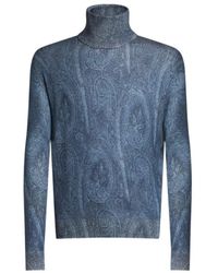 Etro - Paisley Turtleneck Knitted Sweater - Lyst