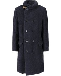 Burberry - Double Breasted Long Sleeved Coat - Lyst