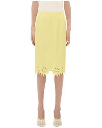 Bottega Veneta - English Embroidery Skirt - Lyst