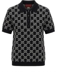 Gucci - Reversible Gg Wool Jacquard Polo Shirt - Lyst