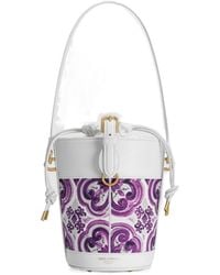 Dolce & Gabbana - Floral-Print Bucket Bag - Lyst