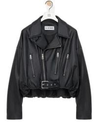 Loewe - Lambskin Biker Jacket - Lyst