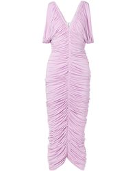 Magda Butrym - Ruched V Neck Midi Dress - Lyst