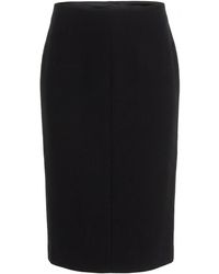 Gucci - Crêpe Slit Detailed Skirt - Lyst