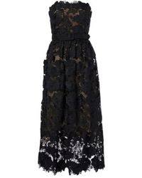 Oscar de la Renta - Floral Lace Bustier Gown - Lyst
