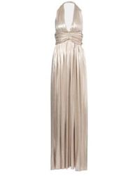 Giambattista Valli - Halterneck Open-Back Lamé Jersey Gown - Lyst